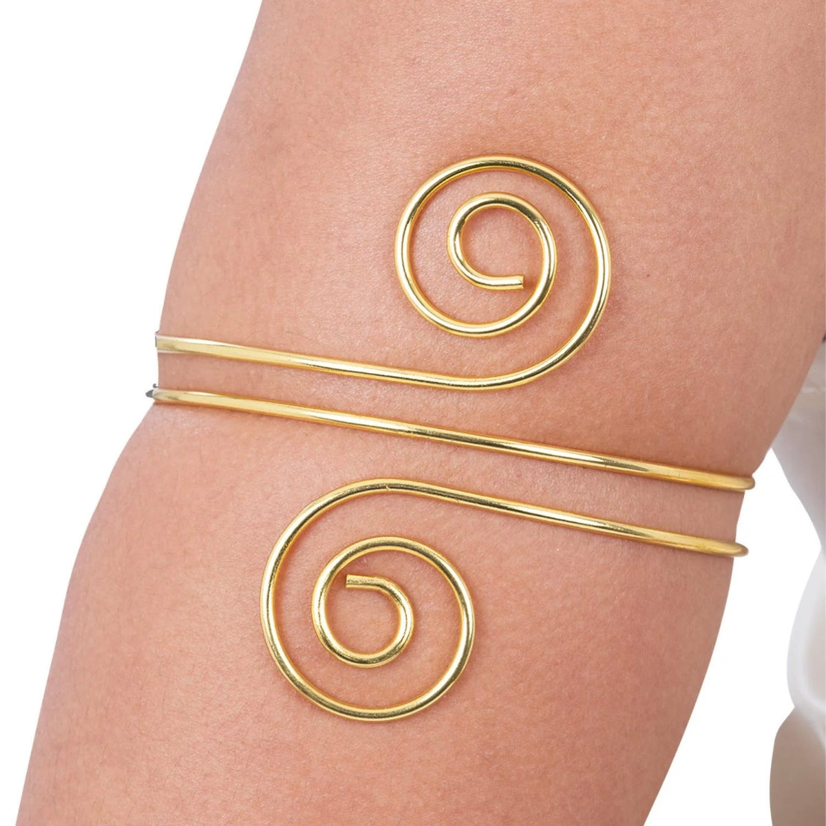 Spiral Gold Arm Cuff – Bold & Timeless Twist