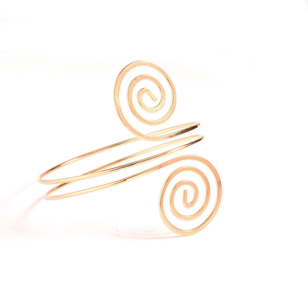 Spiral Gold Arm Cuff – Bold & Timeless Twist