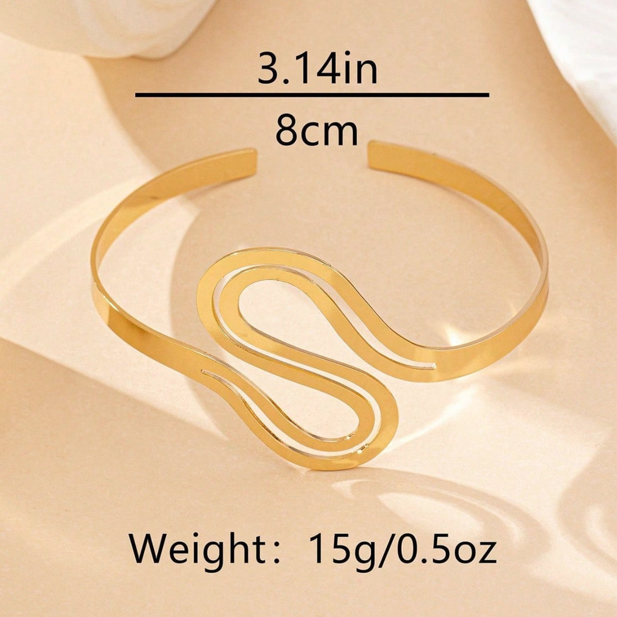 Fluid Abstract Arm Cuff – Golden Wave