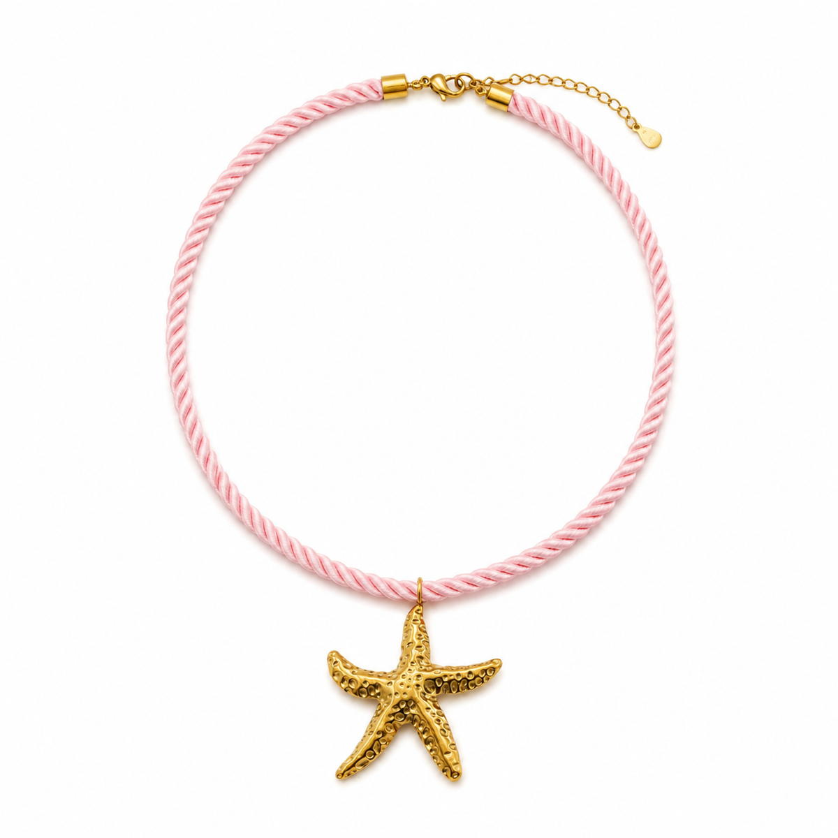 Golden Starfish Rope Necklace
