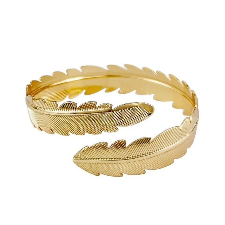 Gold Feather Arm Cuff – Bohemian Charm