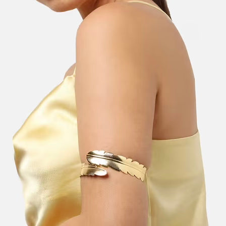 Gold Feather Arm Cuff – Bohemian Charm