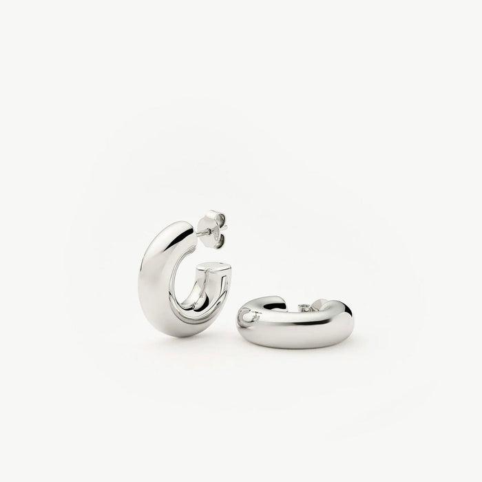 Bold Silver Chunky Hoop Earrings