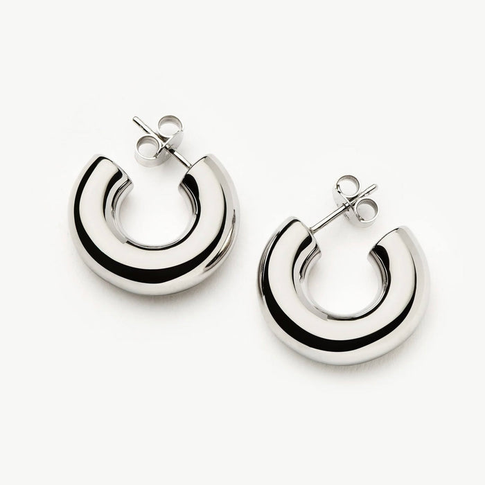 Bold Silver Chunky Hoop Earrings