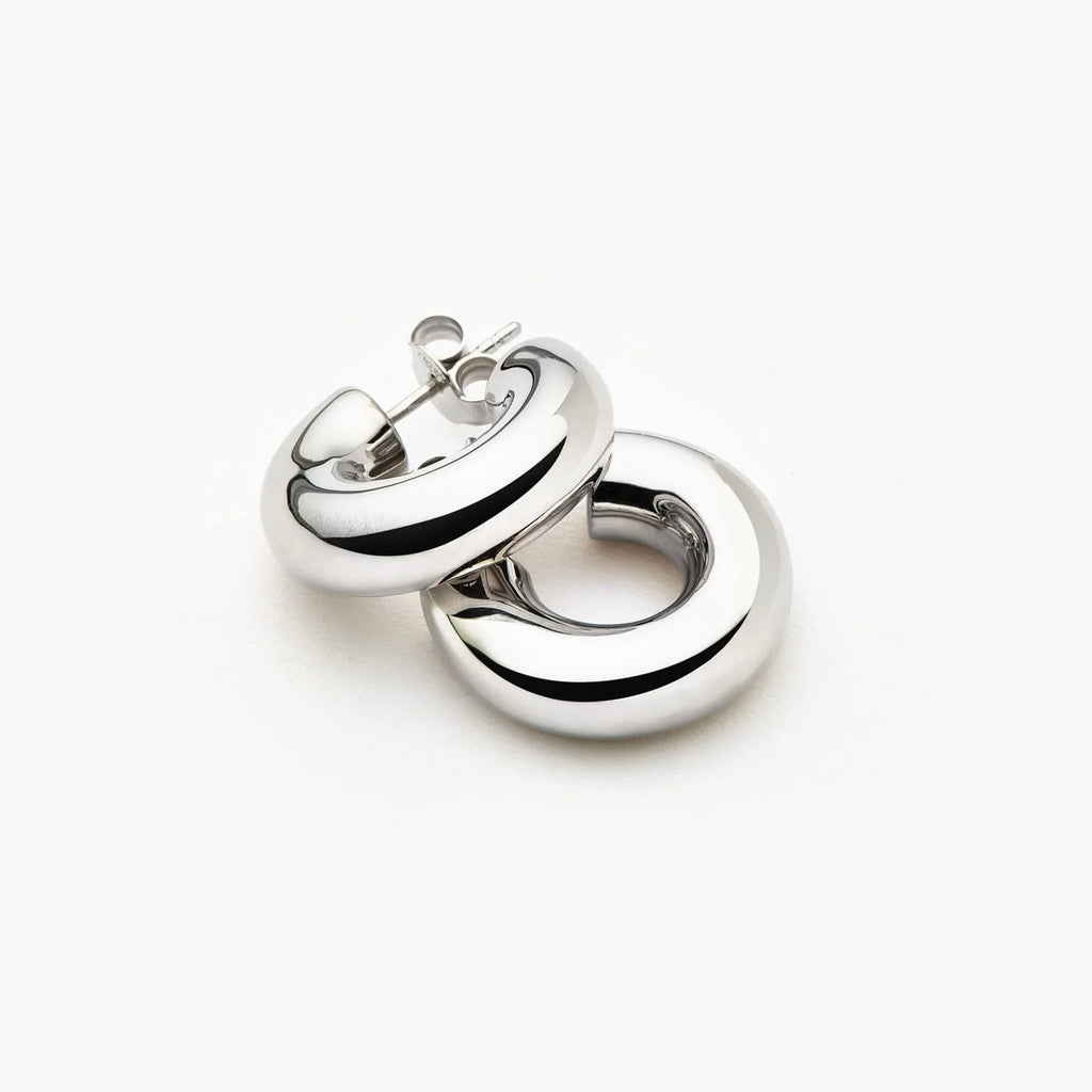 Bold Silver Chunky Hoop Earrings – Classic Meets Contemporary