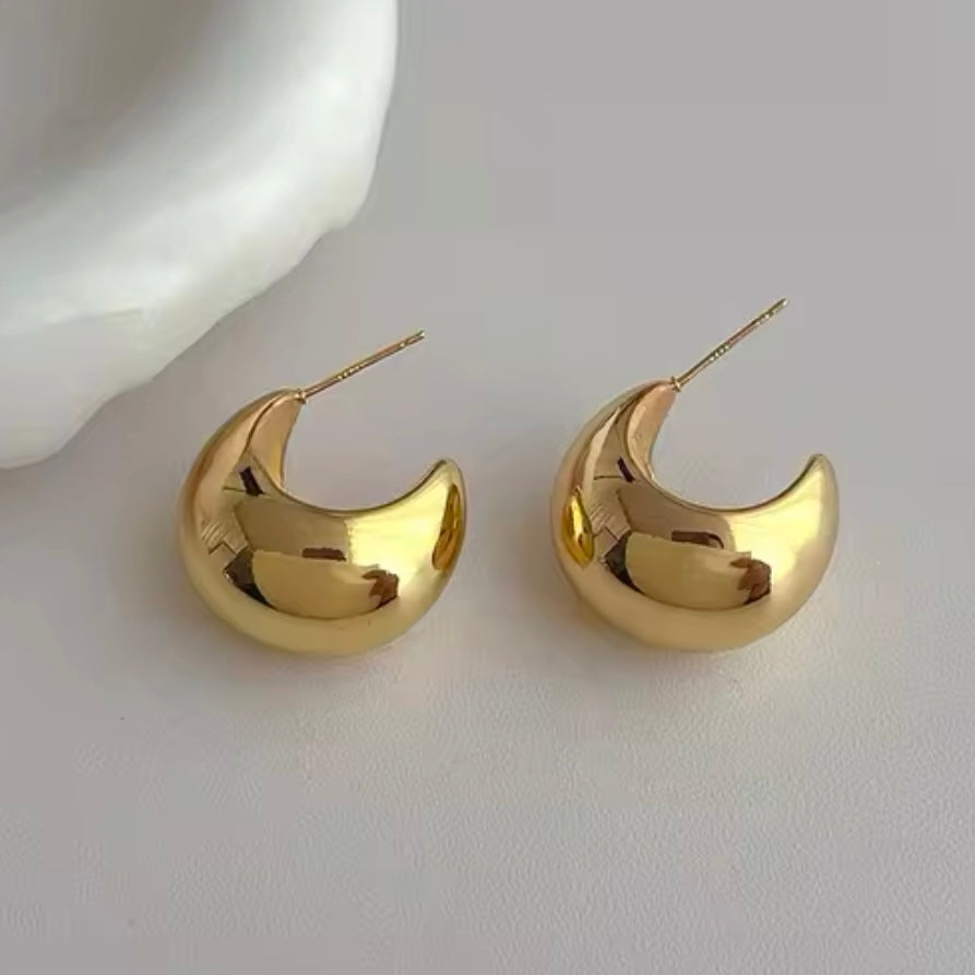 Chunky Gold Dome Earrings – Timeless and Bold
