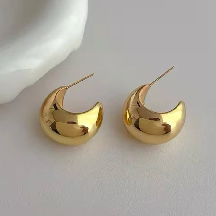 Chunky Gold Dome Earrings