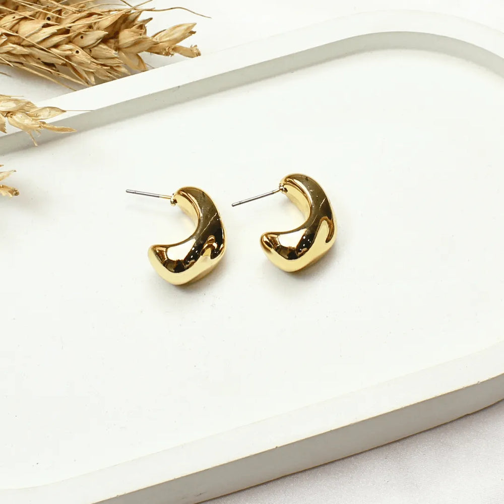 Molten Gold Chunky Hoop Earrings – Bold &amp; Timeless