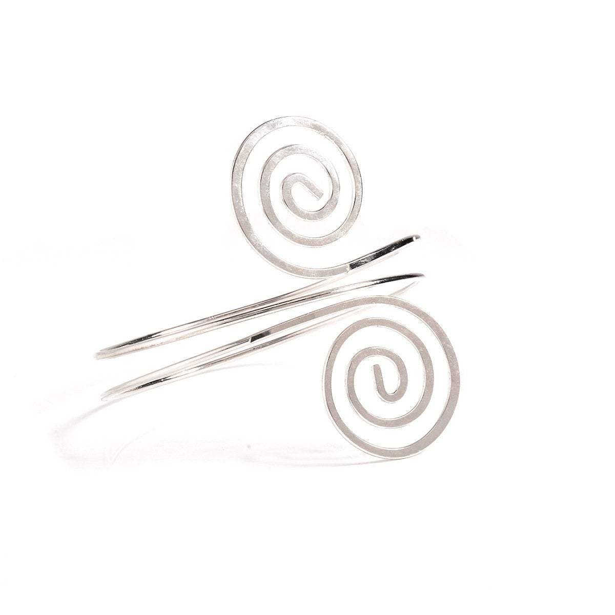 Silver Spiral Arm Cuff – Modern Muse