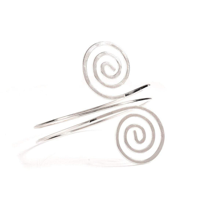 Silver Spiral Arm Cuff