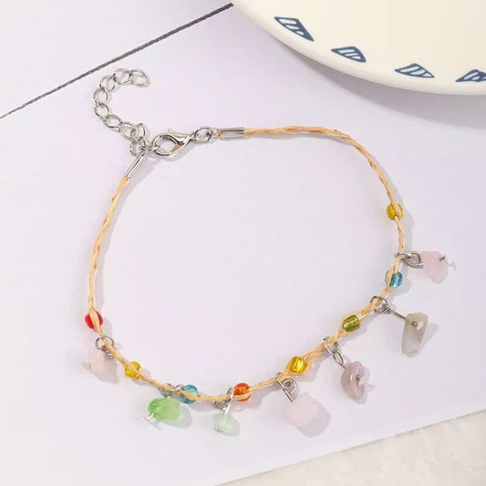 Prism Pulse Gem Anklet – Color That Hits Different