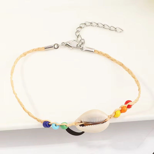 Coastal Voltage Shell Anklet – Minimal Shell, Maximum Energy