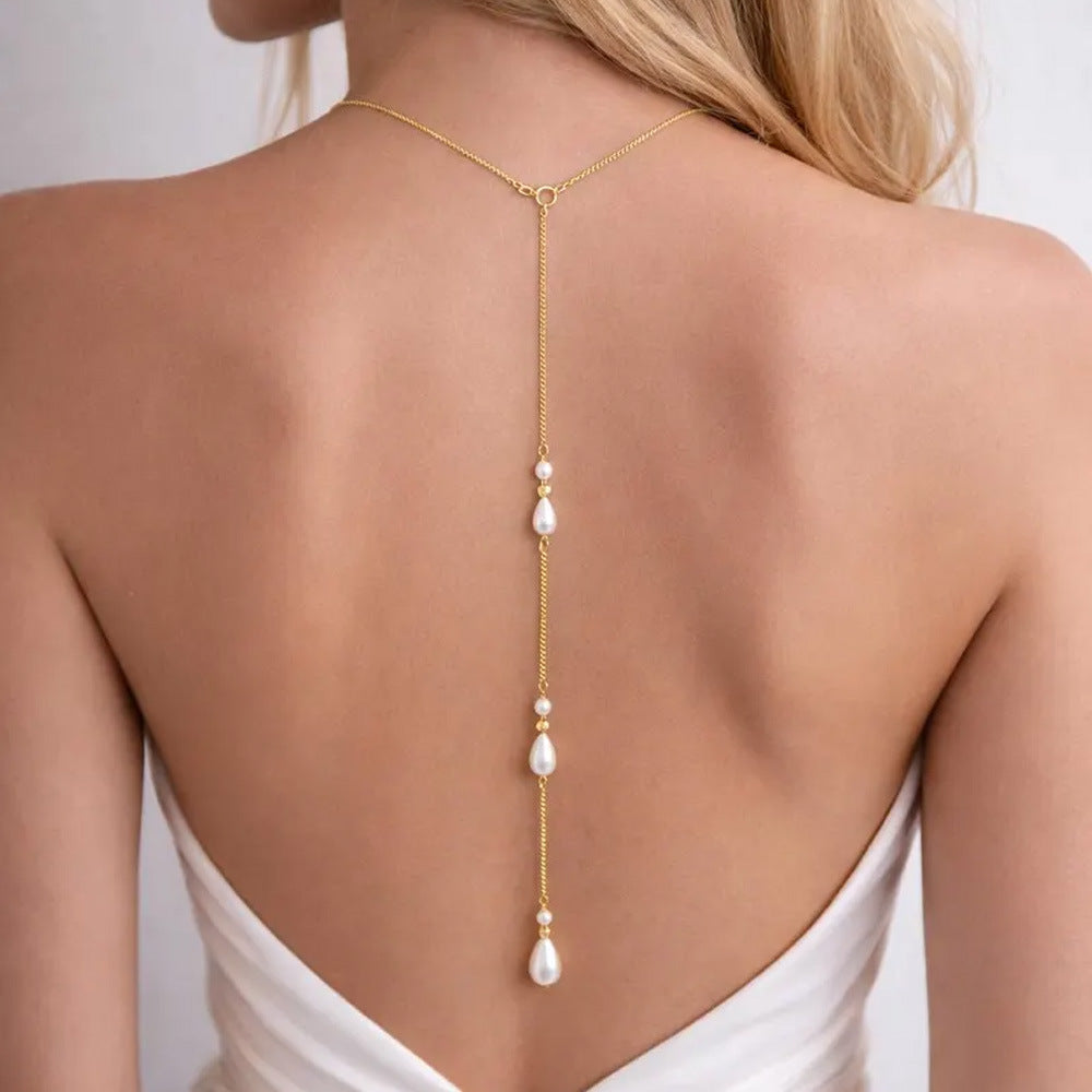Pearl Drop Backchain – Timeless Elegance
