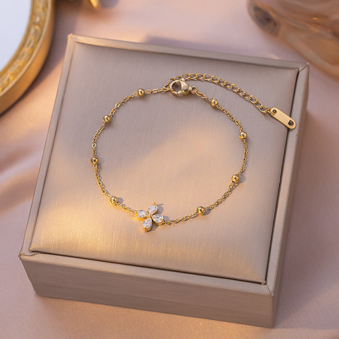 Crystal Clover Satellite Bracelet