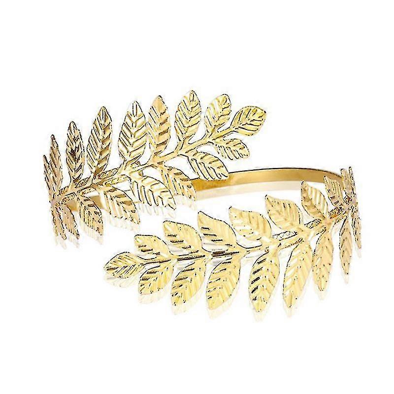 Gold Leaf Arm Cuff – Nature-Inspired Elegance
