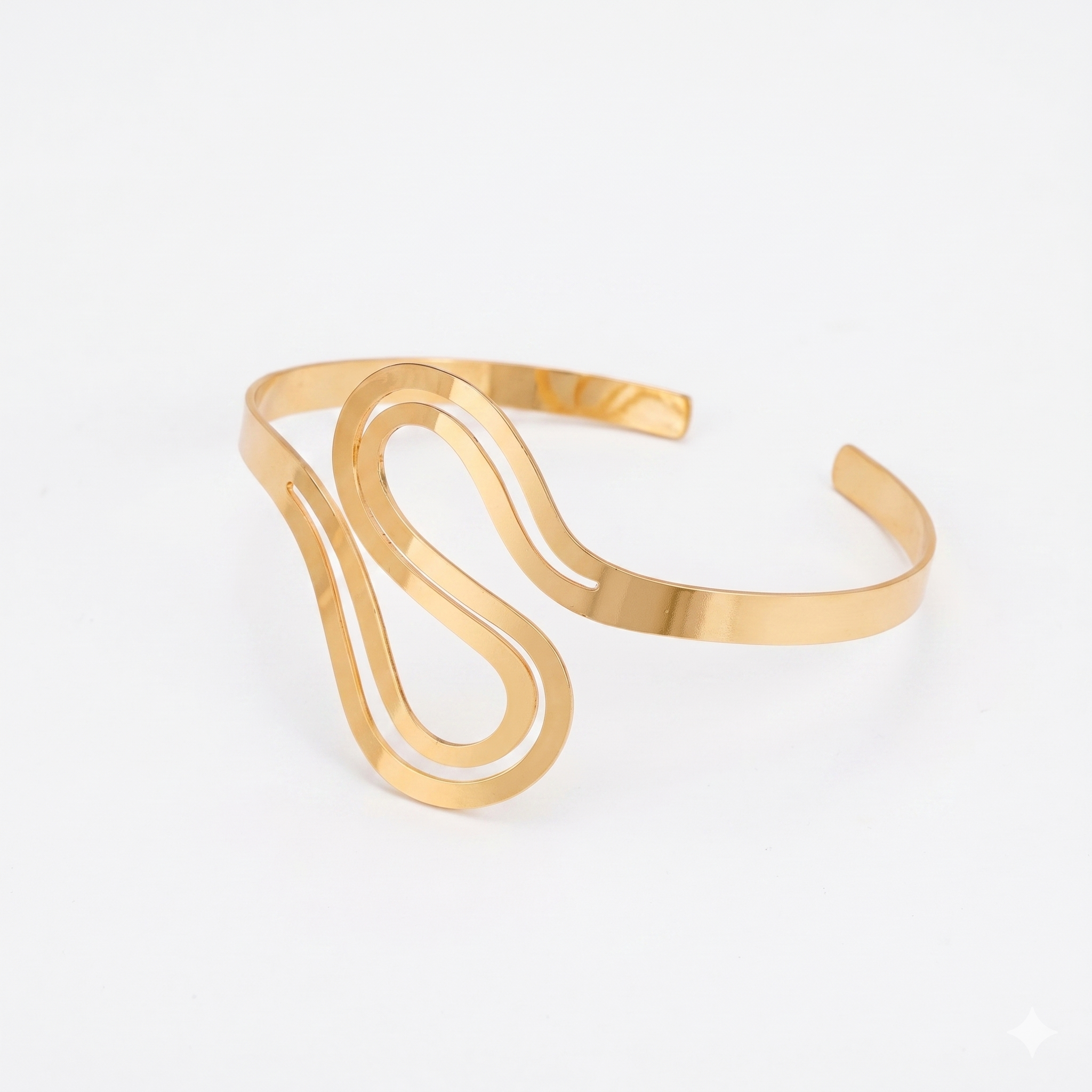 Fluid Abstract Arm Cuff – Golden Wave