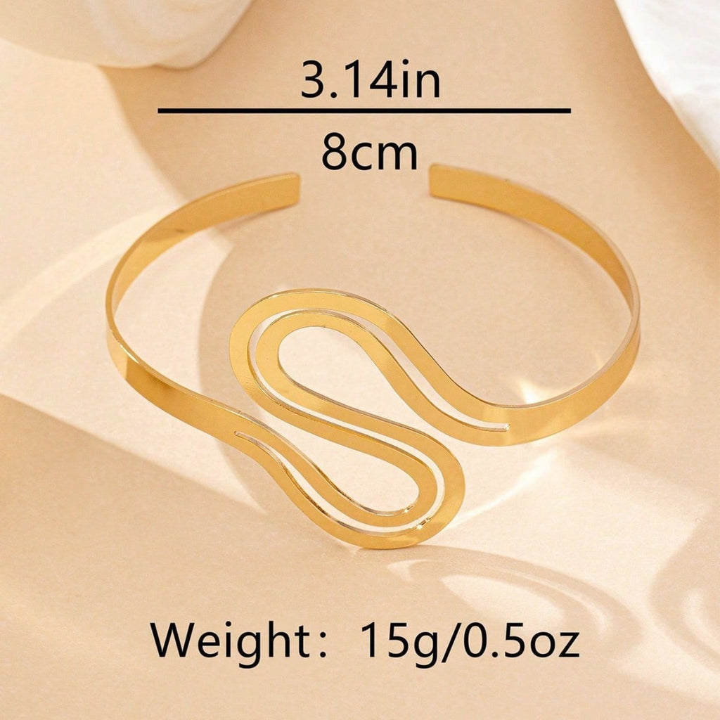 Fluid Abstract Arm Cuff – Golden Wave