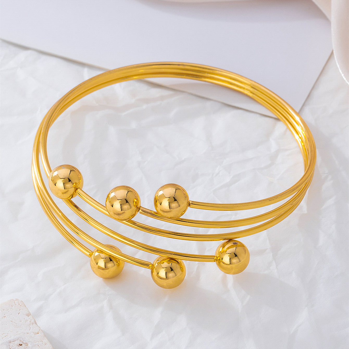 Beaded Multi-Layer Arm Cuff – Golden Galaxy