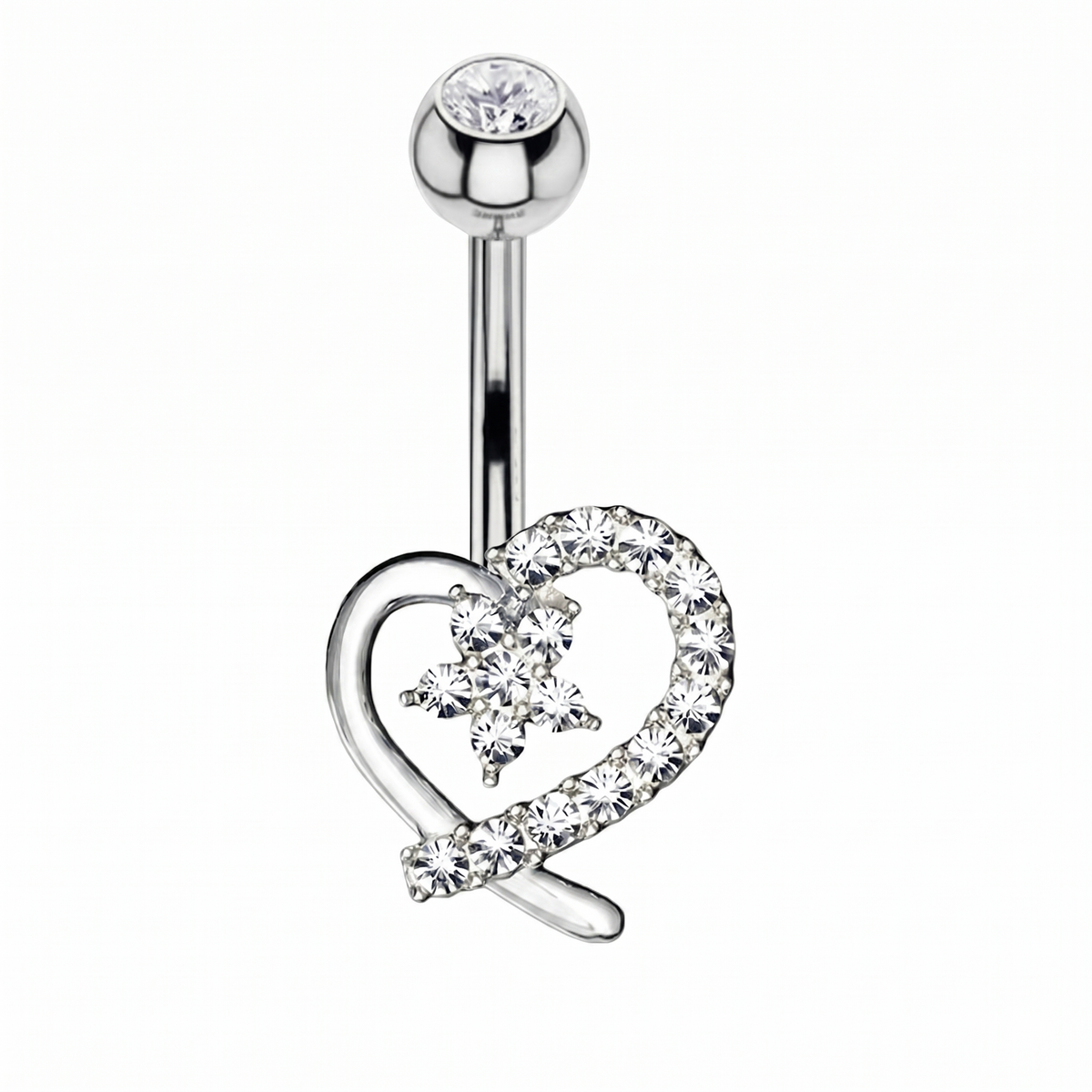 Celestial Heart Belly Ring – Timeless Silver