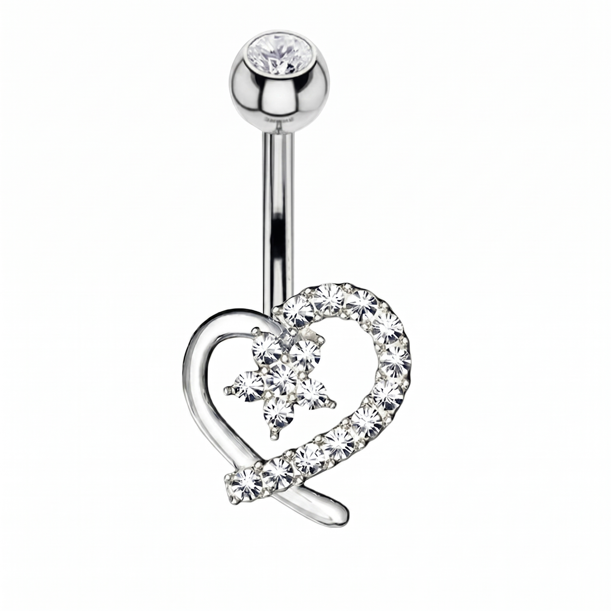 Celestial Heart Belly Ring – Timeless Silver