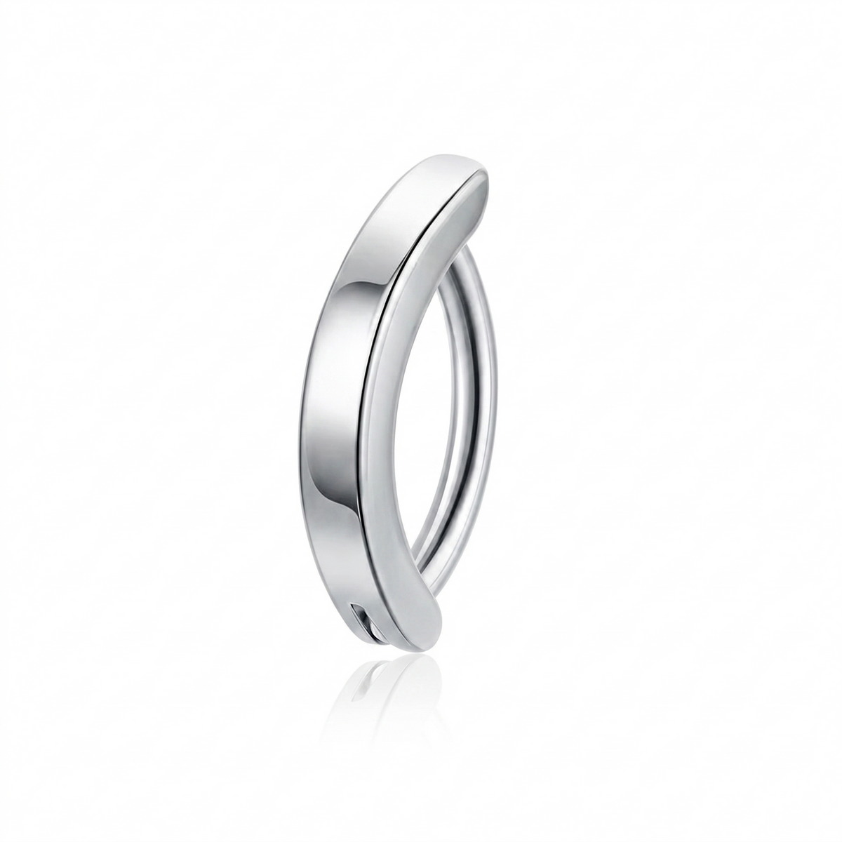 Minimalist Sleek Belly Hoop – Timeless Silver
