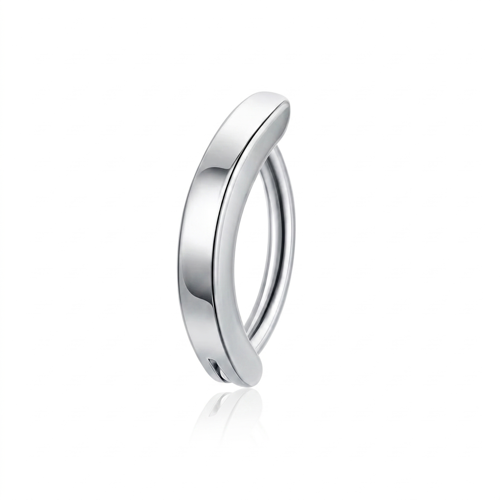 Minimalist Sleek Belly Hoop – Timeless Silver