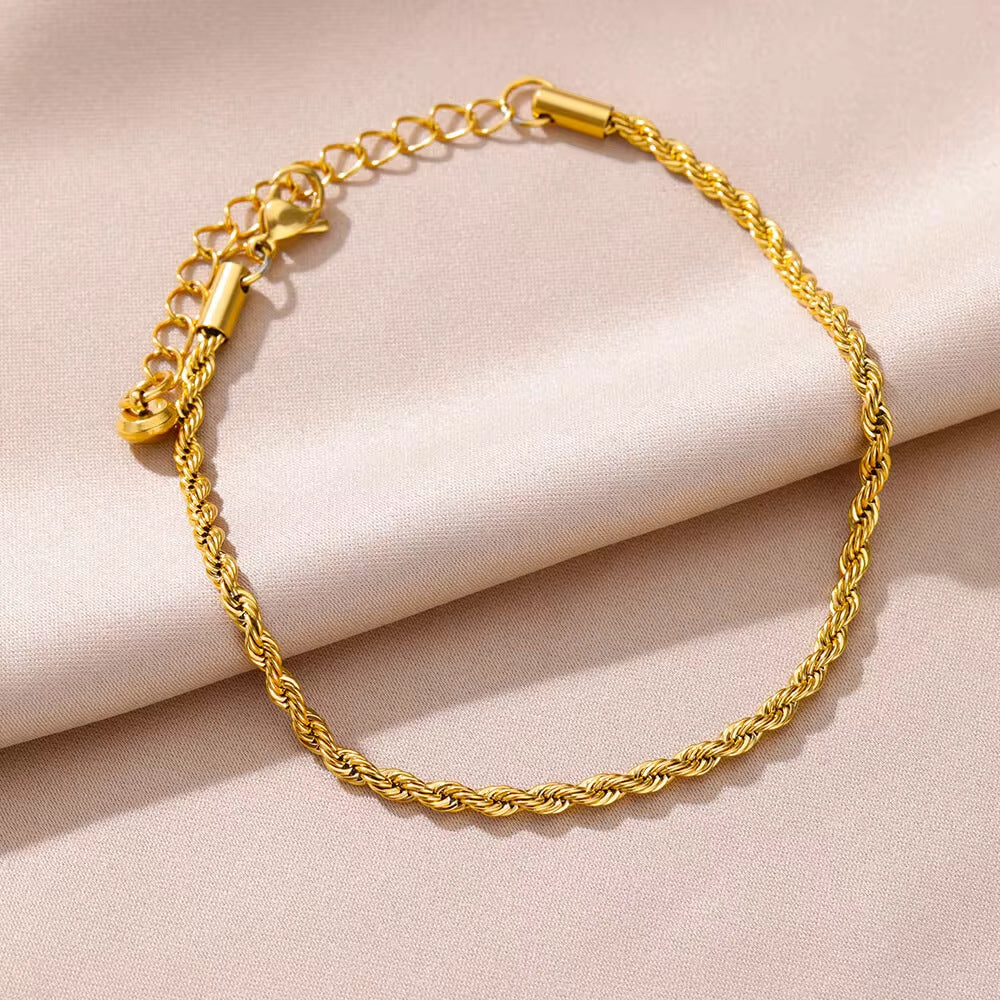 Classic Rope Chain Anklet – Sunset Shimmer