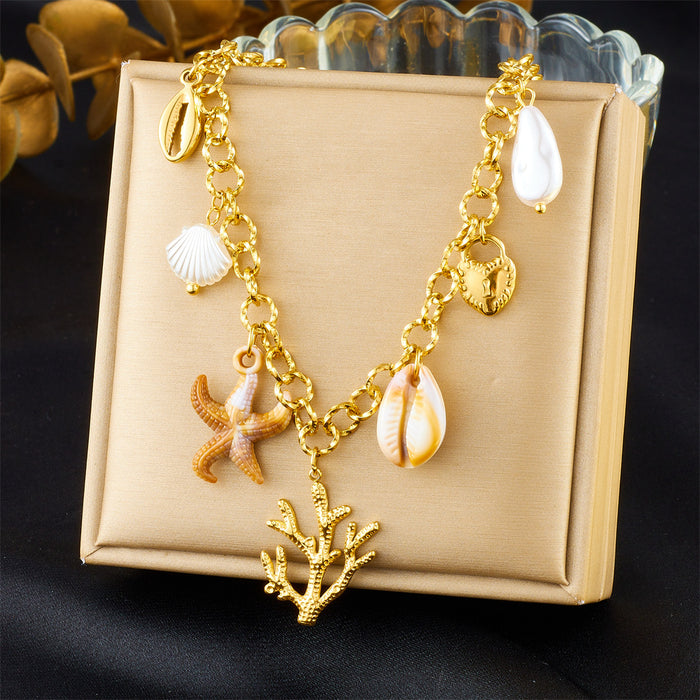 Golden Reef Charm Necklace