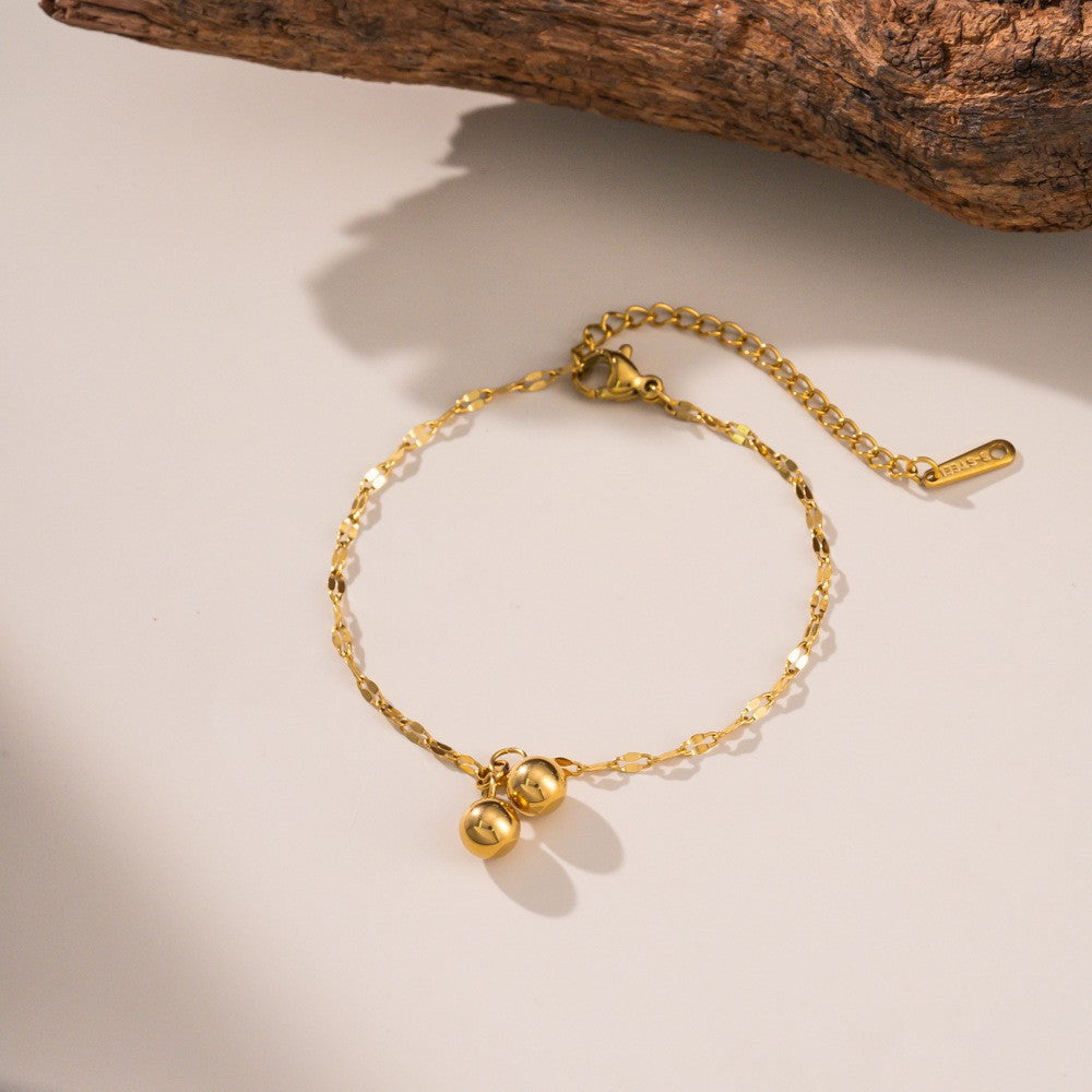 Double Sphere Clasp Bracelet – Minimalist Chic
