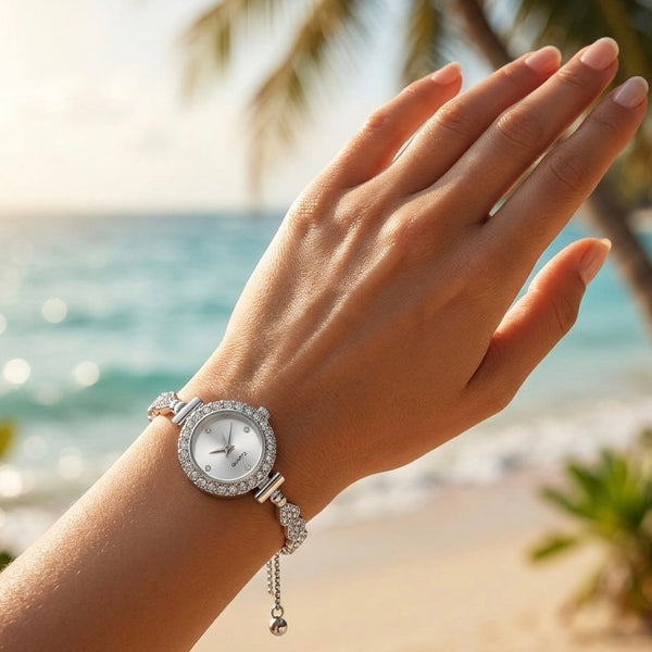 Luna Luxe Crystal Watch – Light That Never Fades